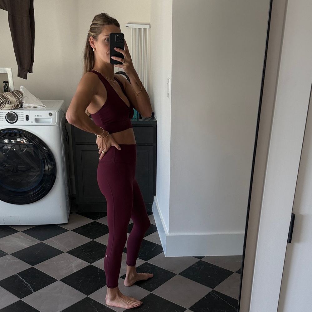 Fabletics Maroon Activewear Set - image 2